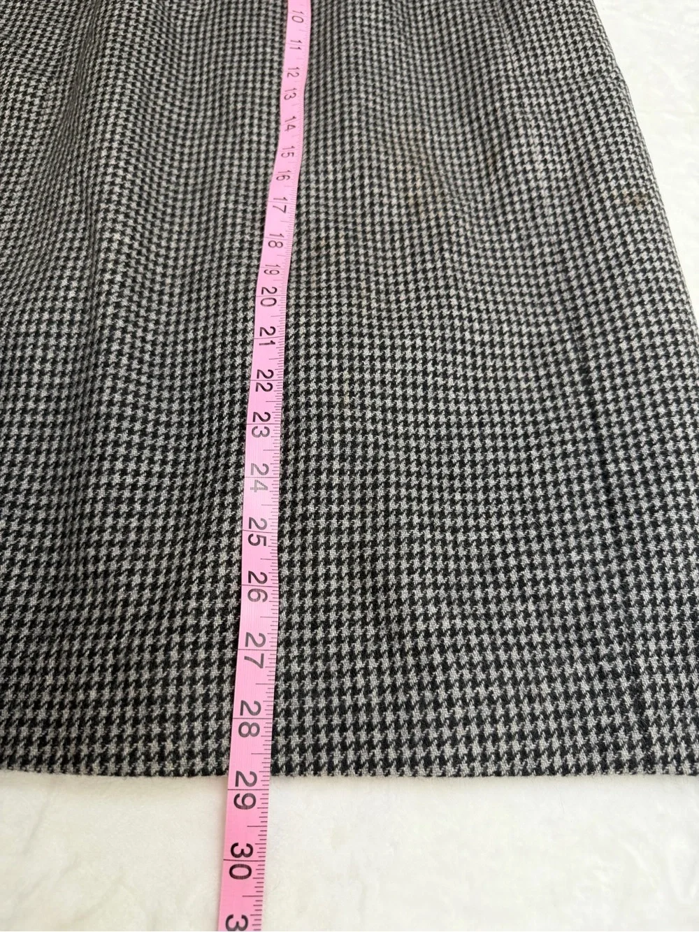 Vintage 80s Hunters Run Houndstooth Wool Pleated Midi Skirt 12 Academia Ivy Prep